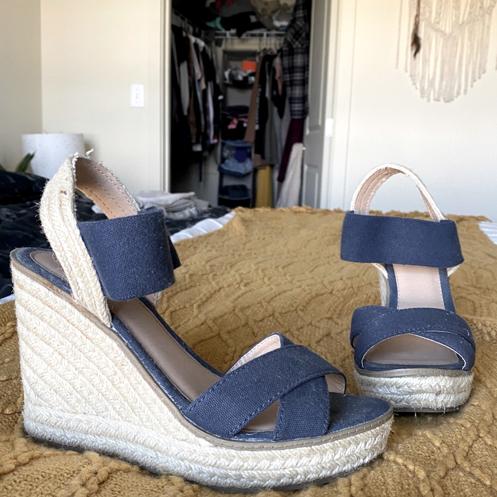 Blue Merona wedges